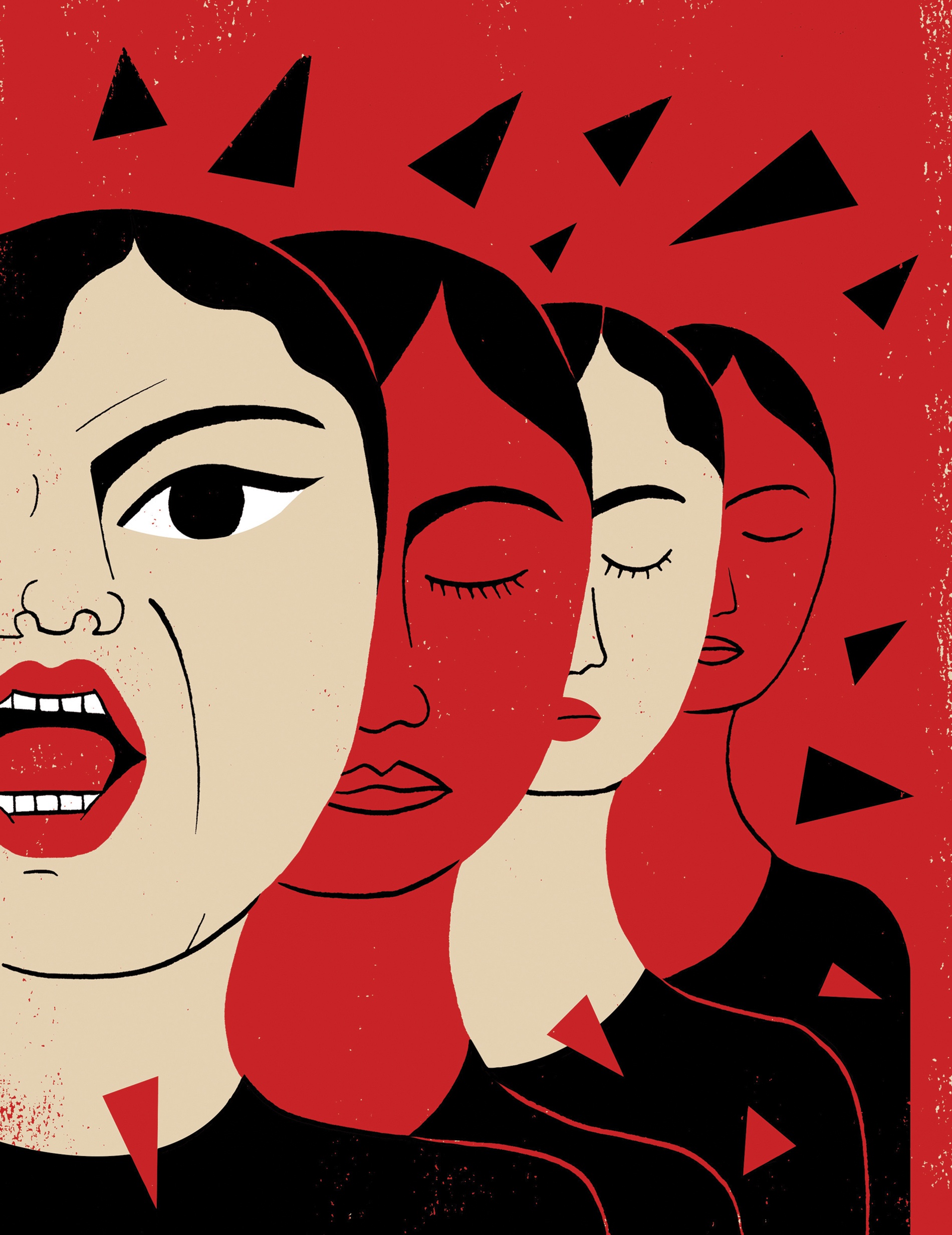 illustration of women speaking out
