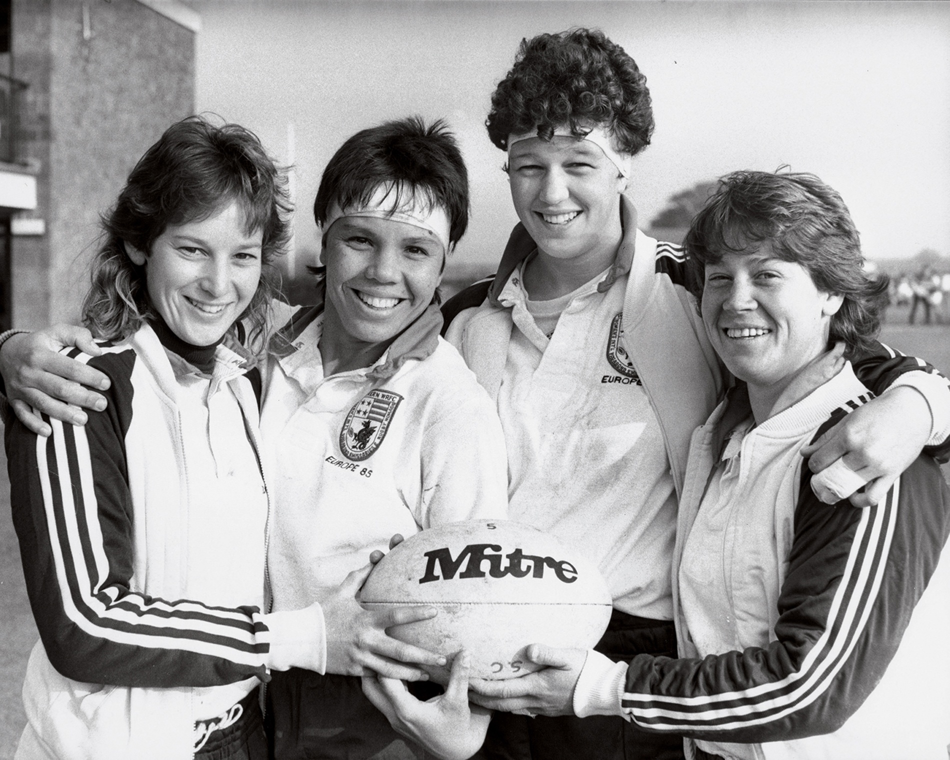 Photo of Kathy Flores and rugby teammates