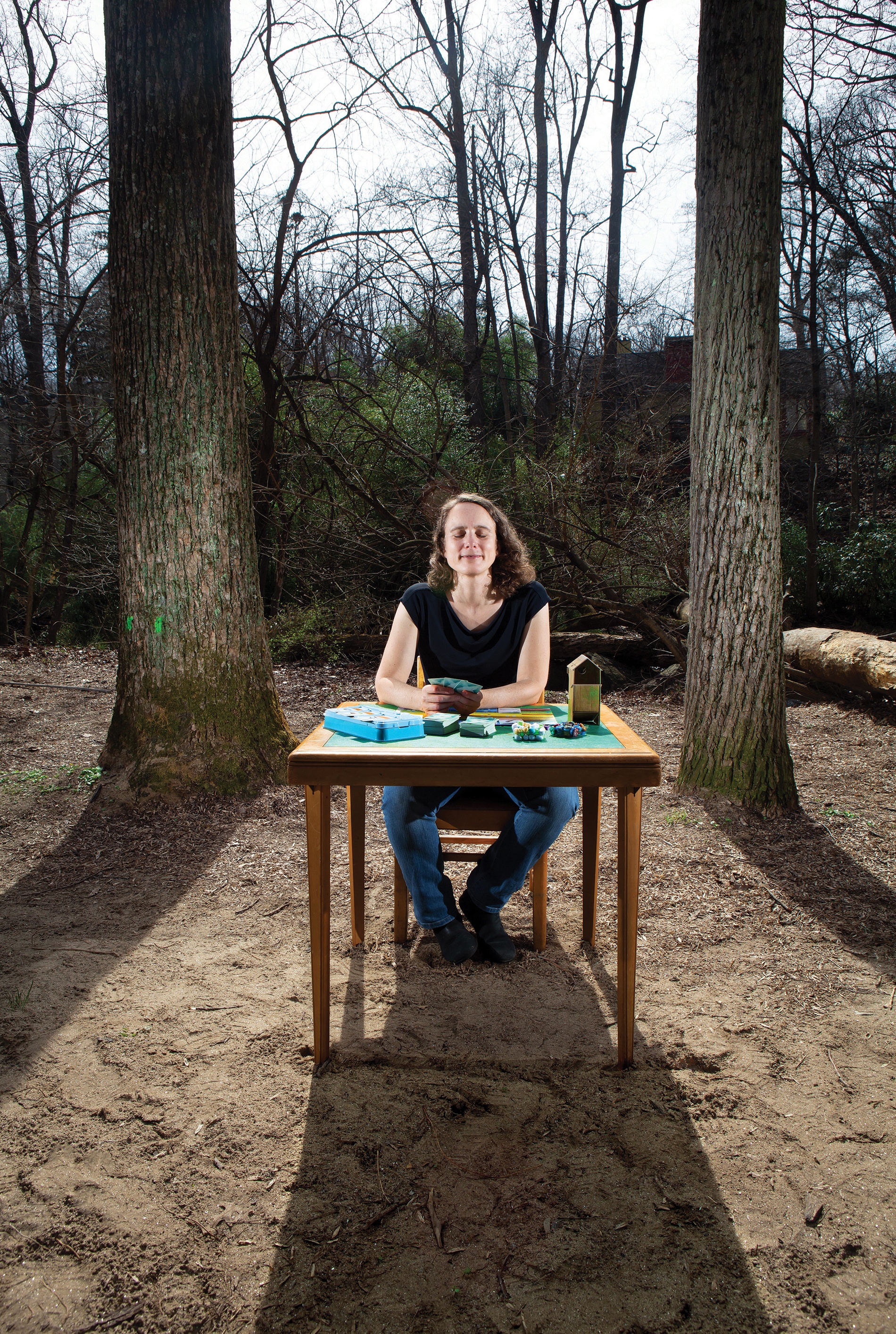 portrait of Elizabeth Hargrave in the woods