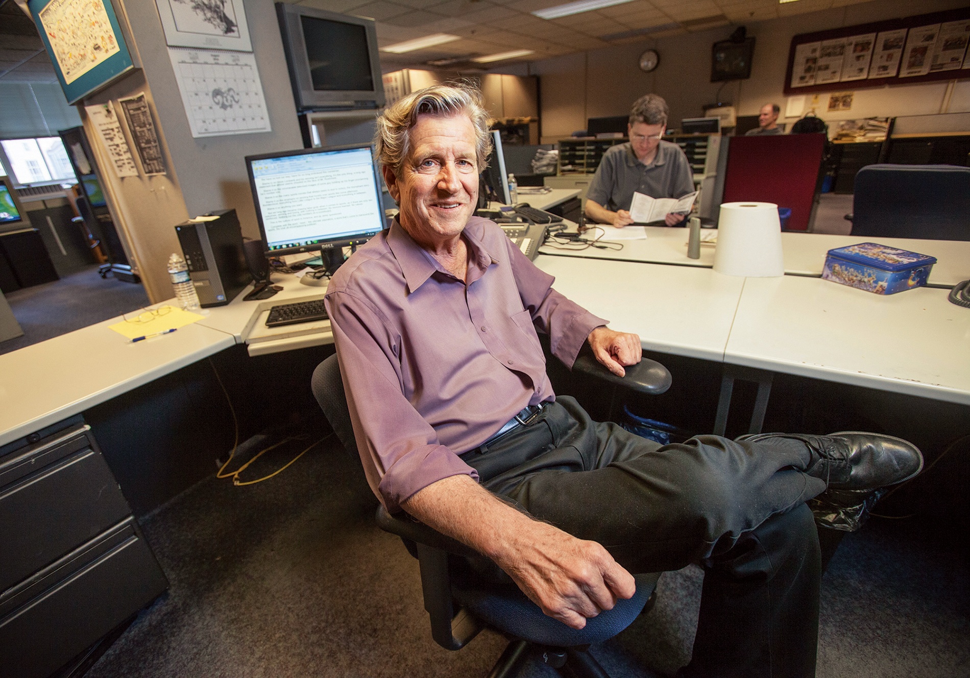 photo of Bill Reynolds in the ProJo office