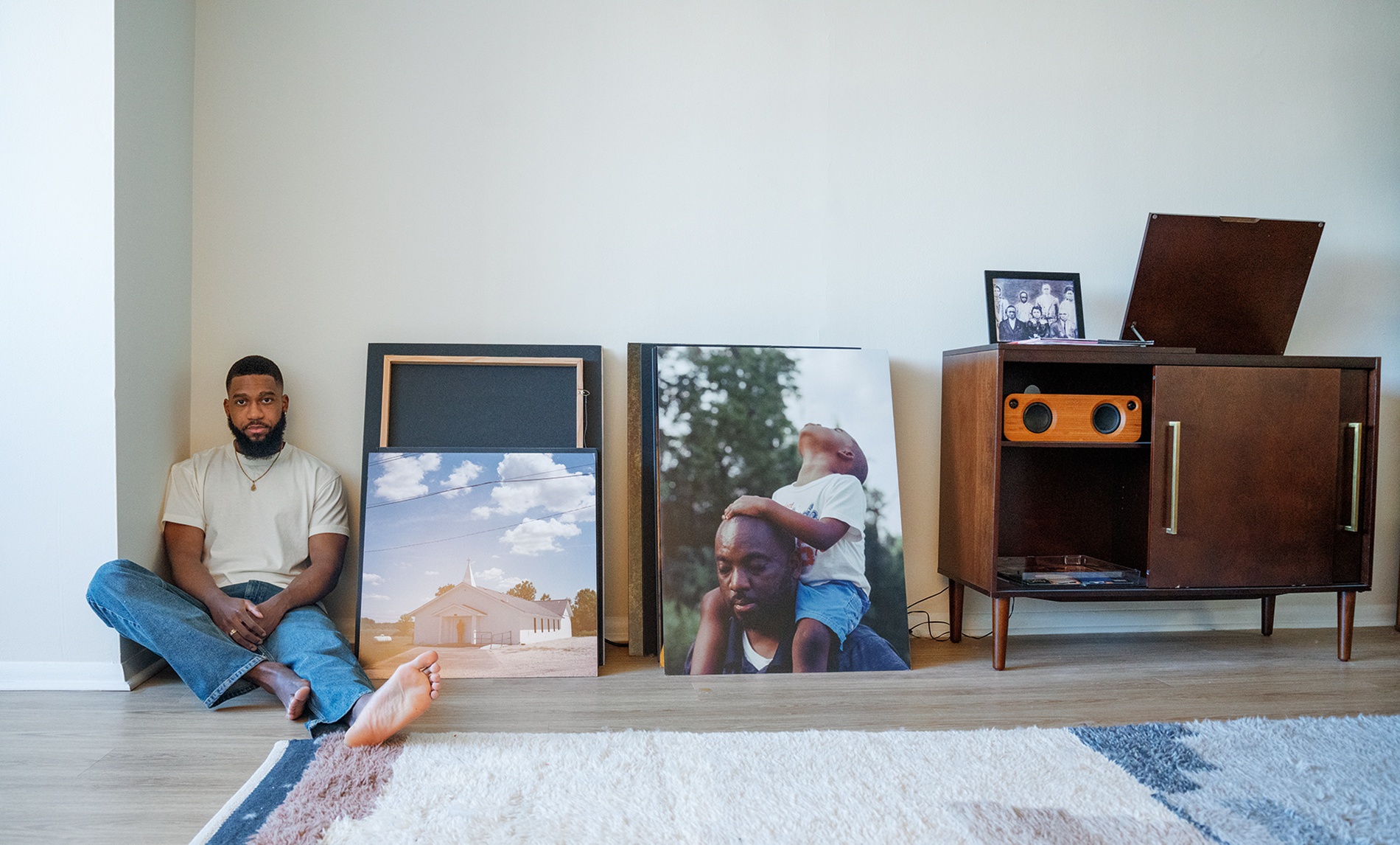 portrait of John Johnson at home