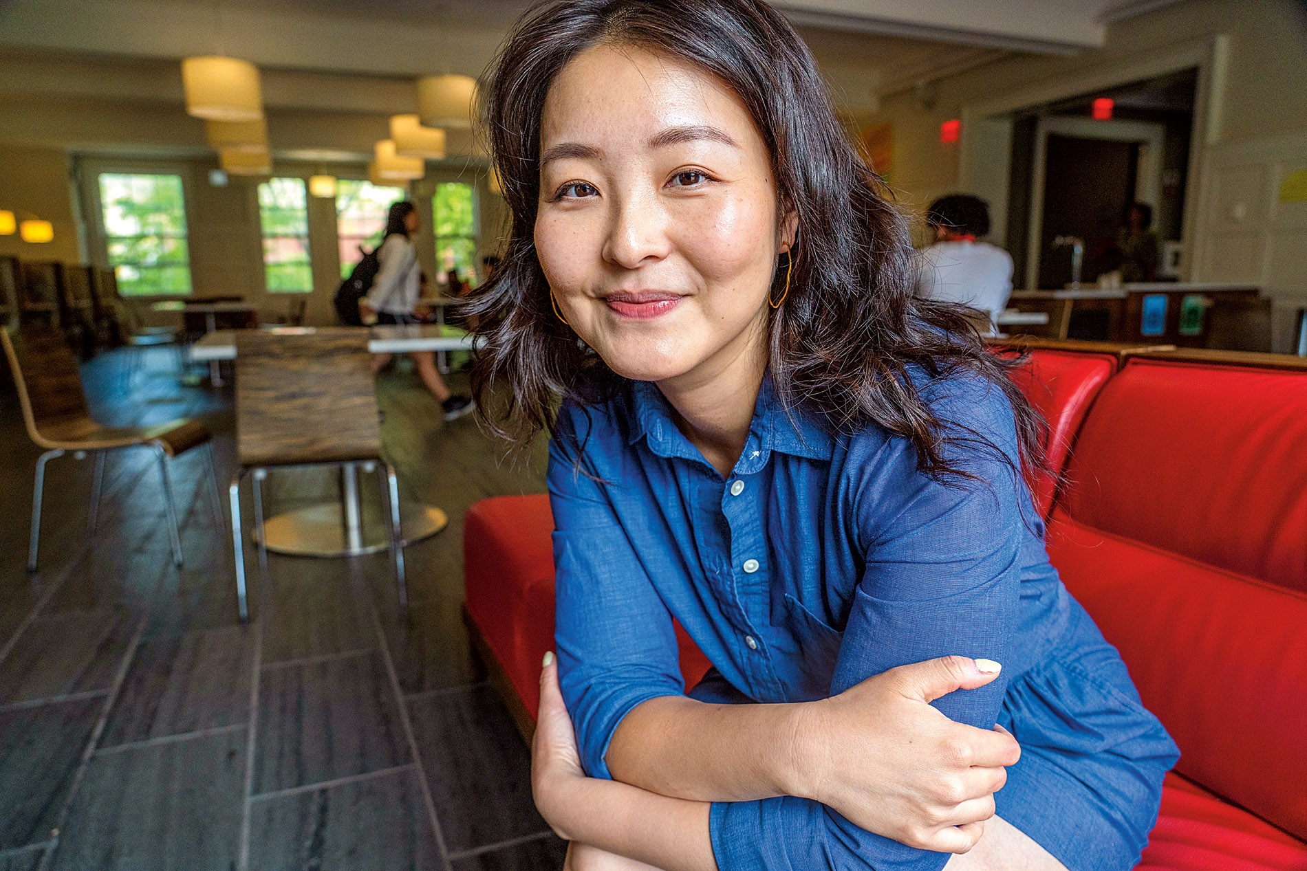 Close-up image of Alice Xia in the Blue Room