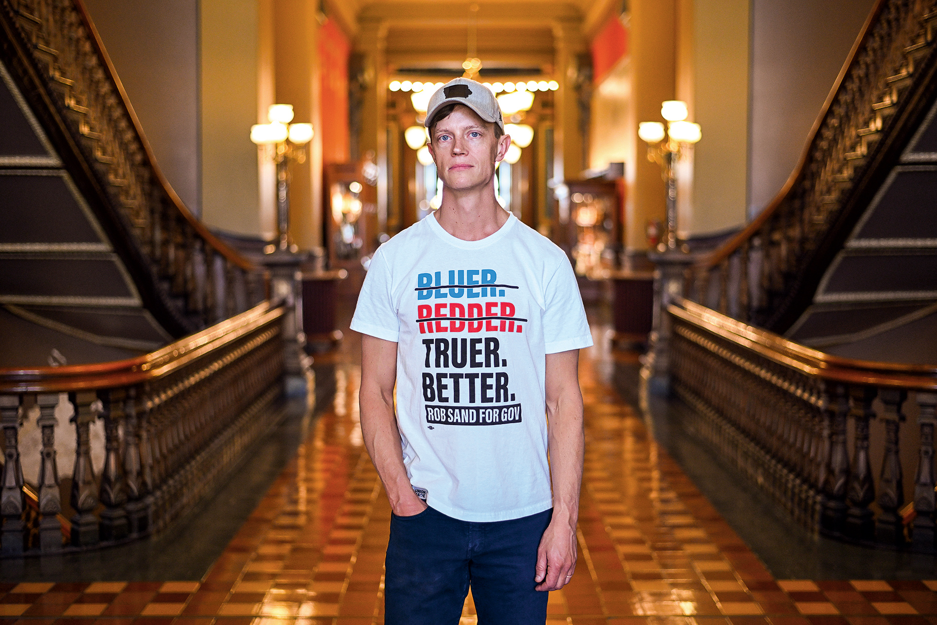 Rob Sand in the Iowa State Capital building