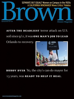 Cover of the September/October 2016 issue of Brown Alumni Magazine
