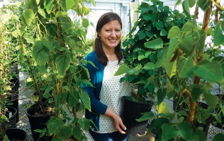 Rebecca Kartzinel surrounded by plants