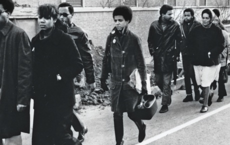 Brown students during the black student walkout in 1968