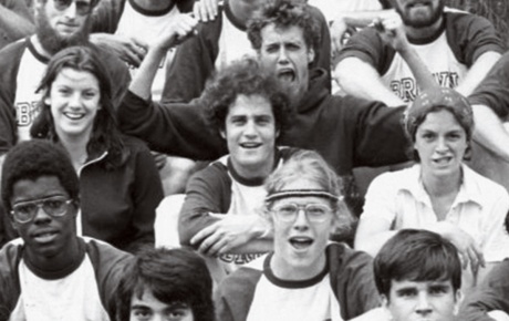 Photograph of Ron Kaufman ’78 with his ultimate frisbee team