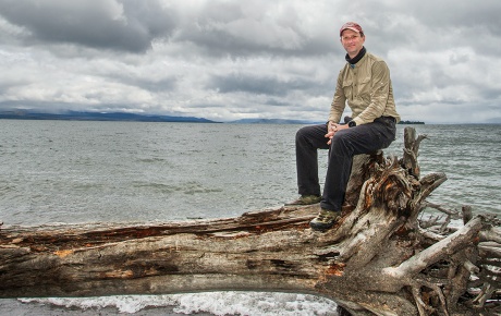 Image of Doug MacDonald at Yellowstone Lake