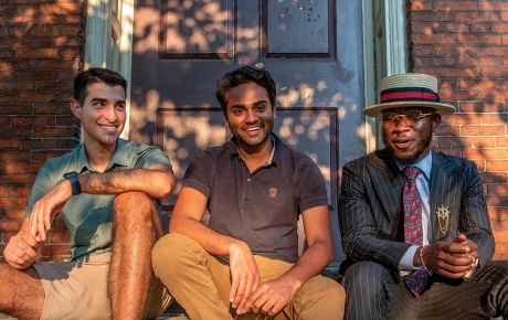 Photo of Nikhel Sylvain,  Amaan Kulatunga, and Bright Tsagli.