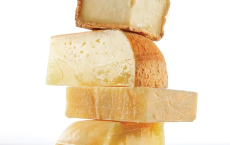 photo of cheese in a stack
