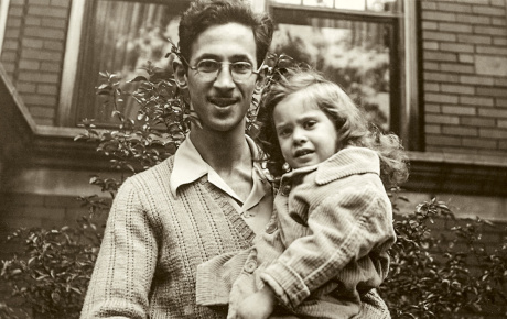 Archival image of a girl and her dad