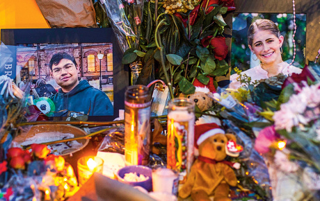 photo of an impromptu memorial