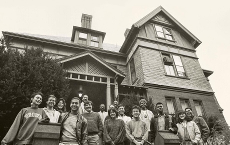 Students in front of Partridge Hall