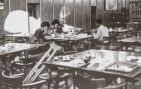 photo of Black students at the Ratty, 1974
