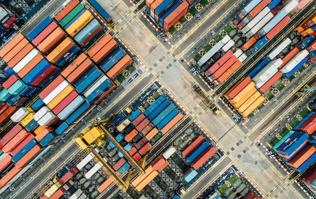 Shipping containers from above